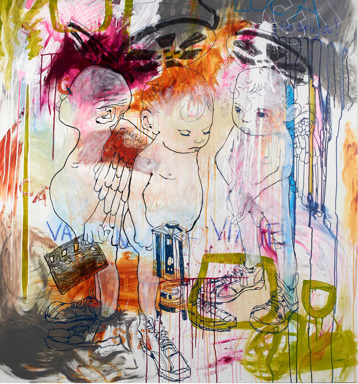 Dokumentationsengle - giclée, 90x90 cm