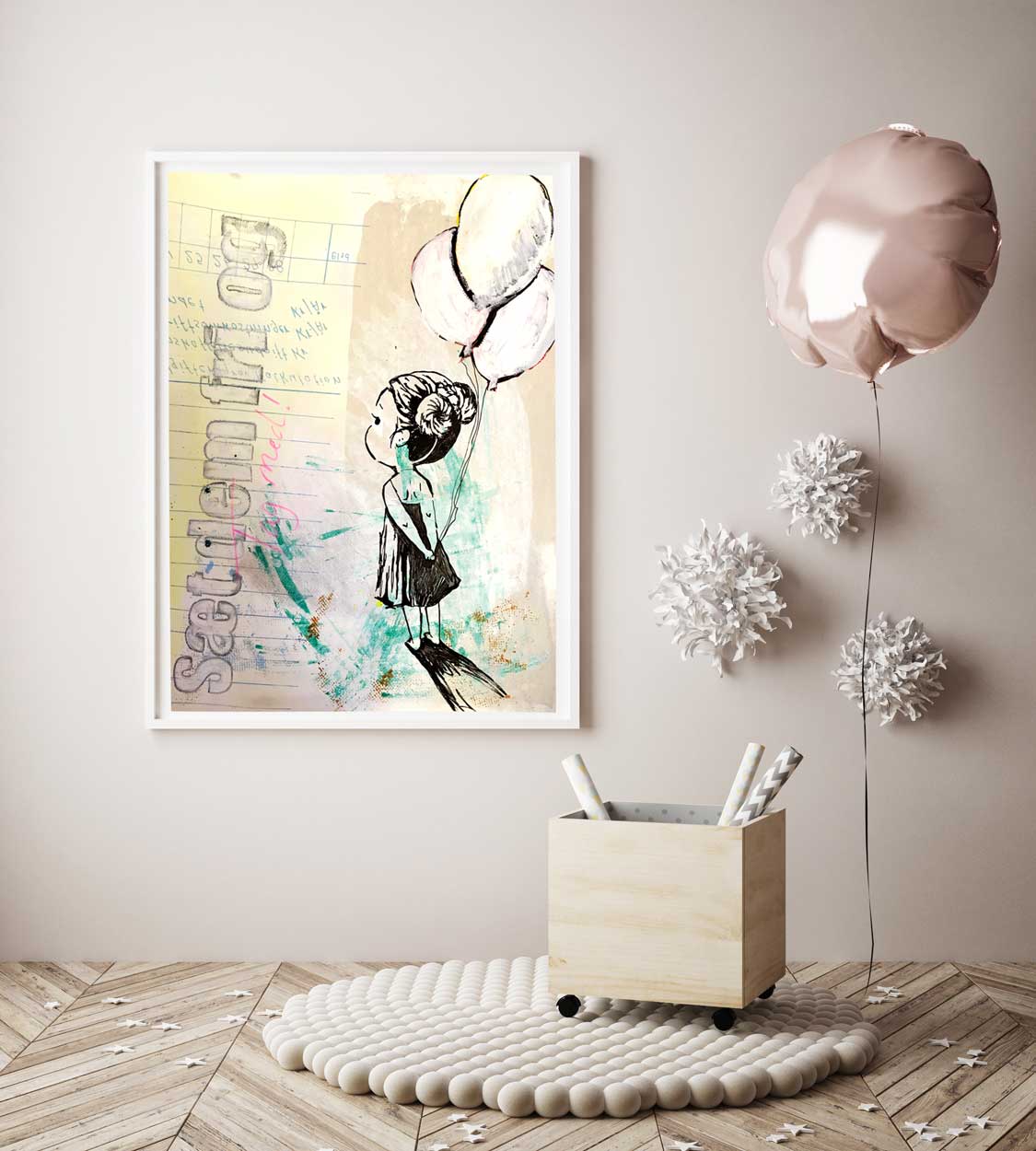 Sæt Dem Fri og Tag Med - Giclée , 40x60 cm - SNART UDSOLGT