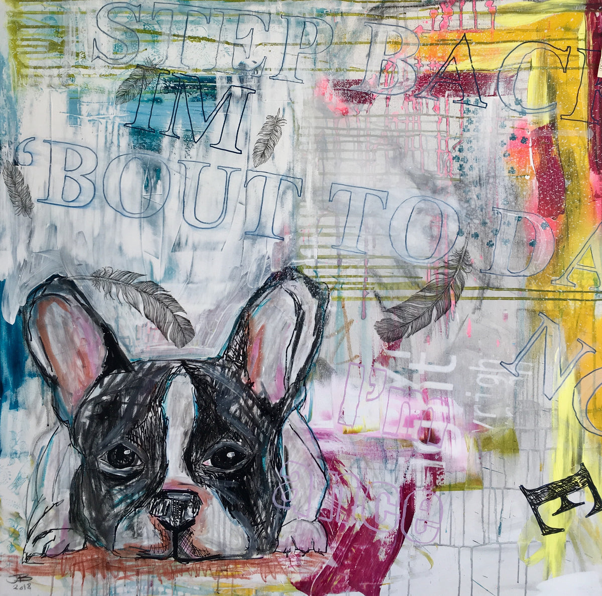 Step Back, I'm 'Bout To Dance (Original), 100x100 cm