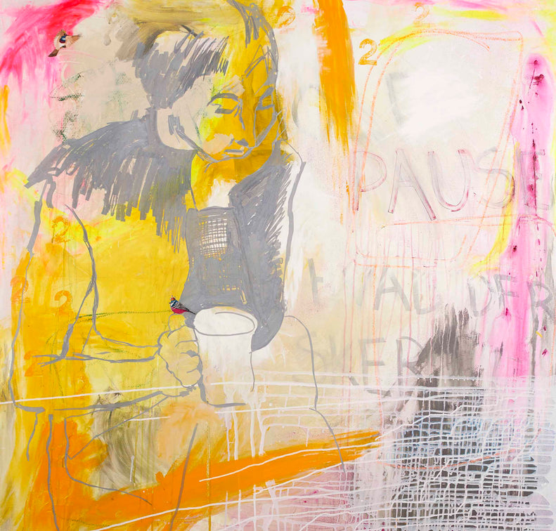Hold En Pause - Giclée, indrammet 100x100 cm