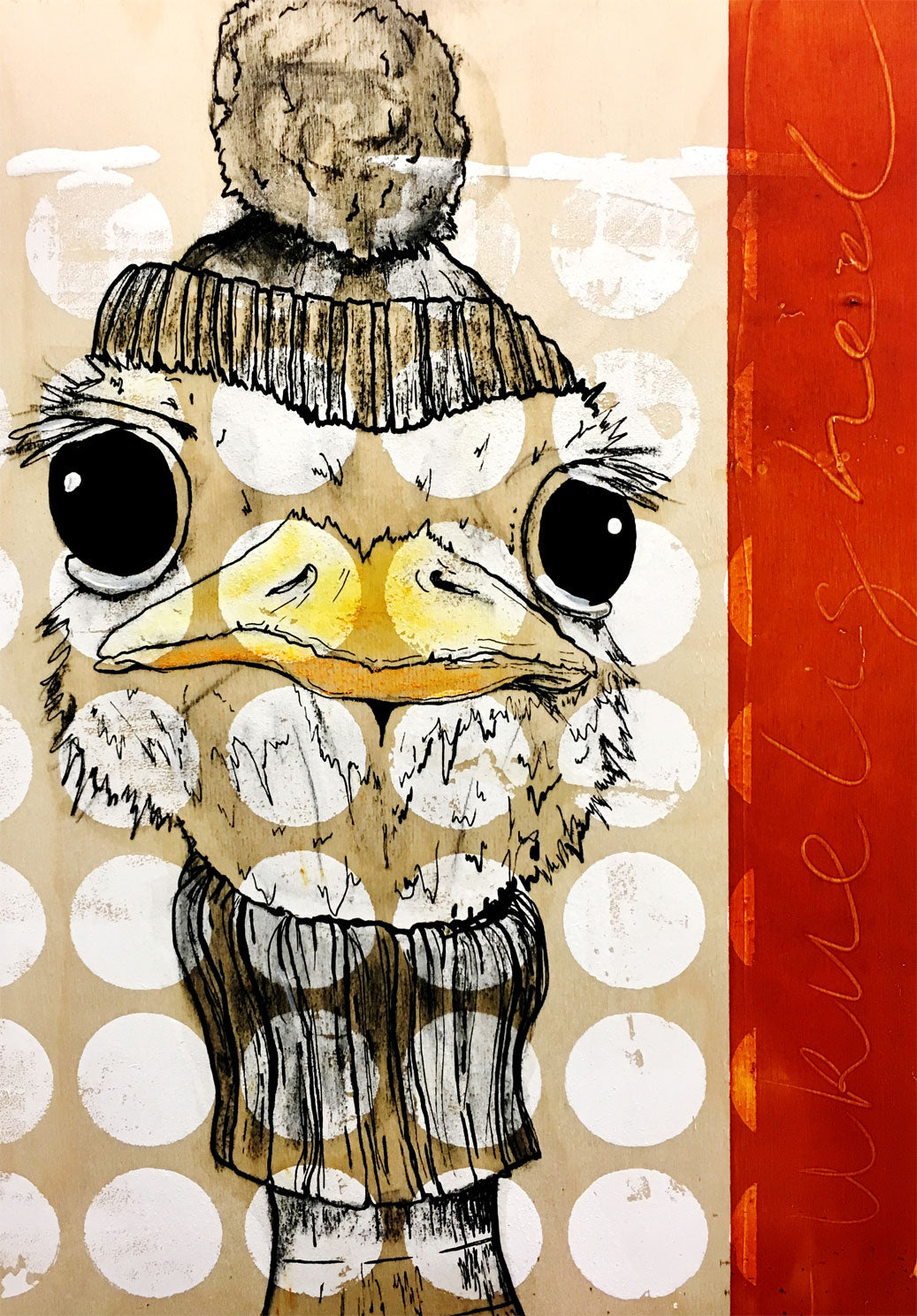 (UDSOLGT) Ukuelig - Giclée , 40x60 cm  (indrammet 70x50 cm)