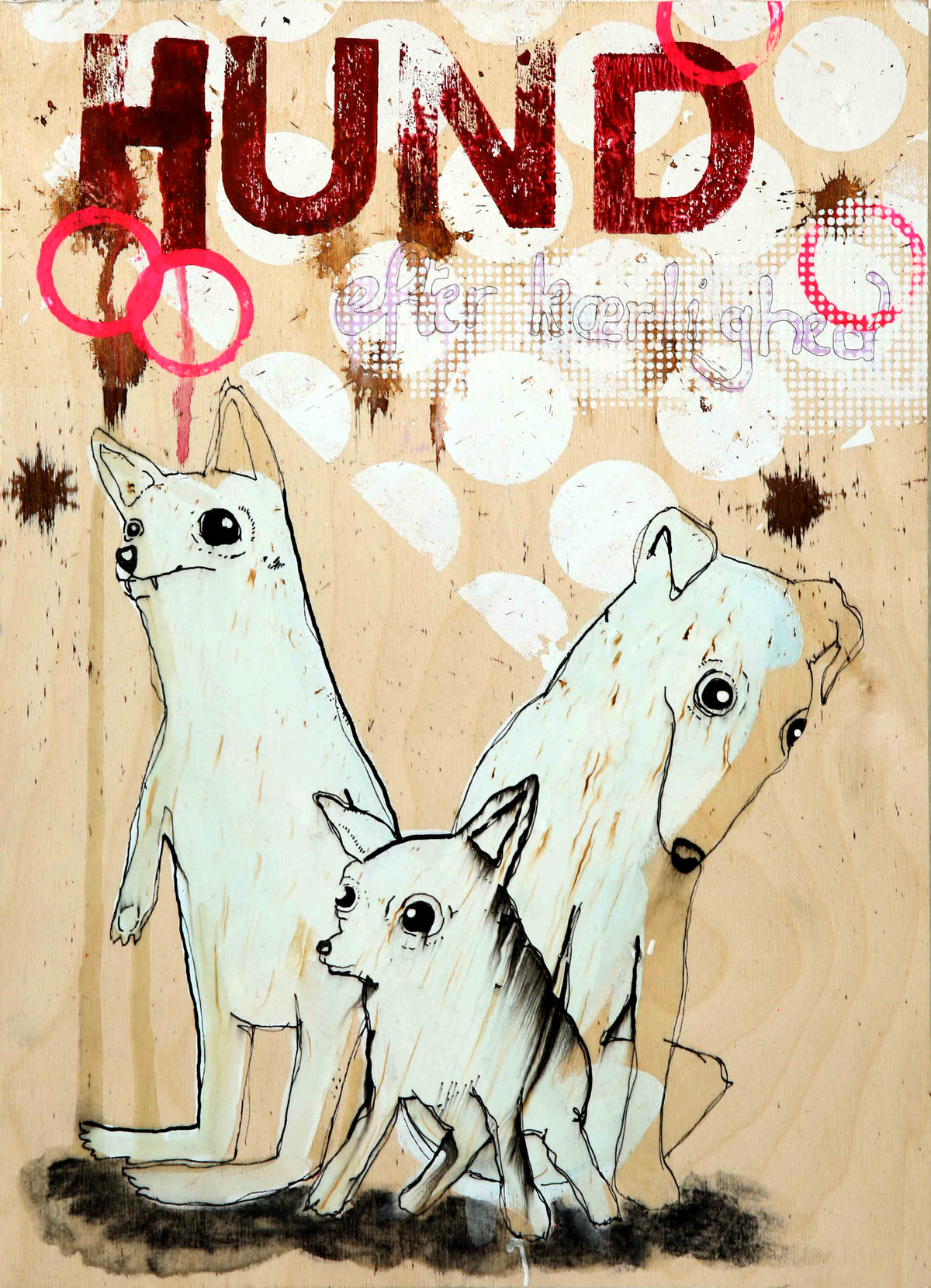 Hund Efter Kærlighed, 33x46 cm